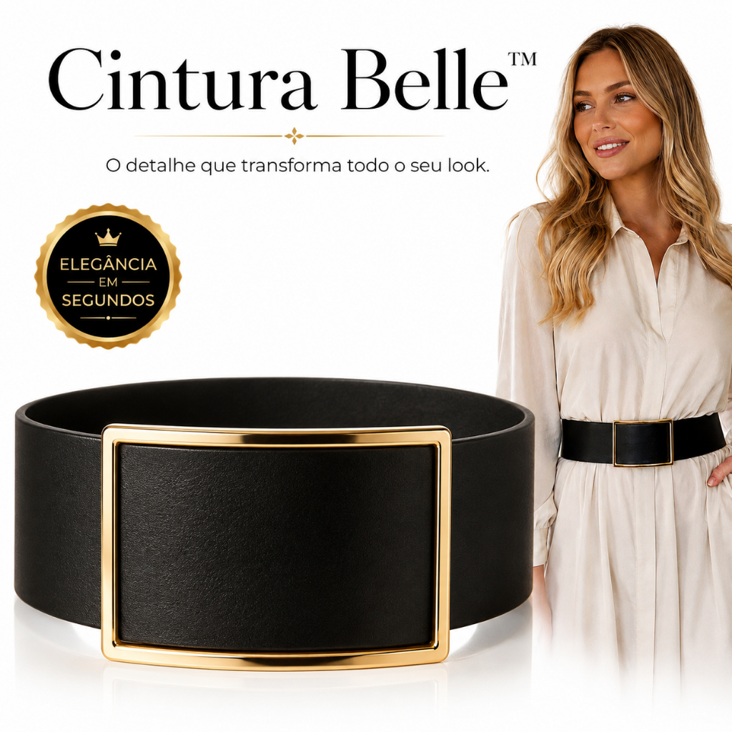 Cinto Feminino Largo Elegante Gold Élégance Festa Sertanejo