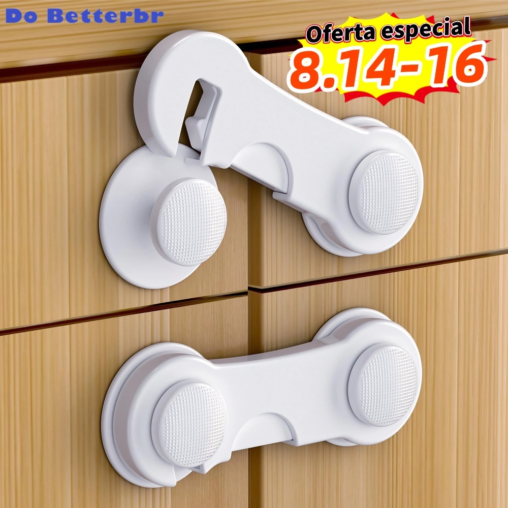 Kit 10/20 Travas Para Gaveta Porta Armário Segurança Bebê - Opção de cores
