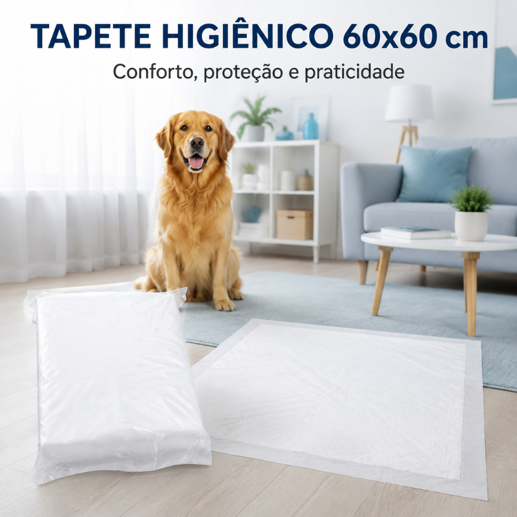 Tapete Higiênico 30 Unidades para Cachorro 60x60 (Segunda Linha), Descartável