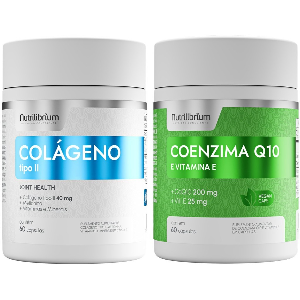 Kit Colágeno Tipo 2 30 Caps + Coenzima Q10 200mg 60 Caps Nutrilibrium