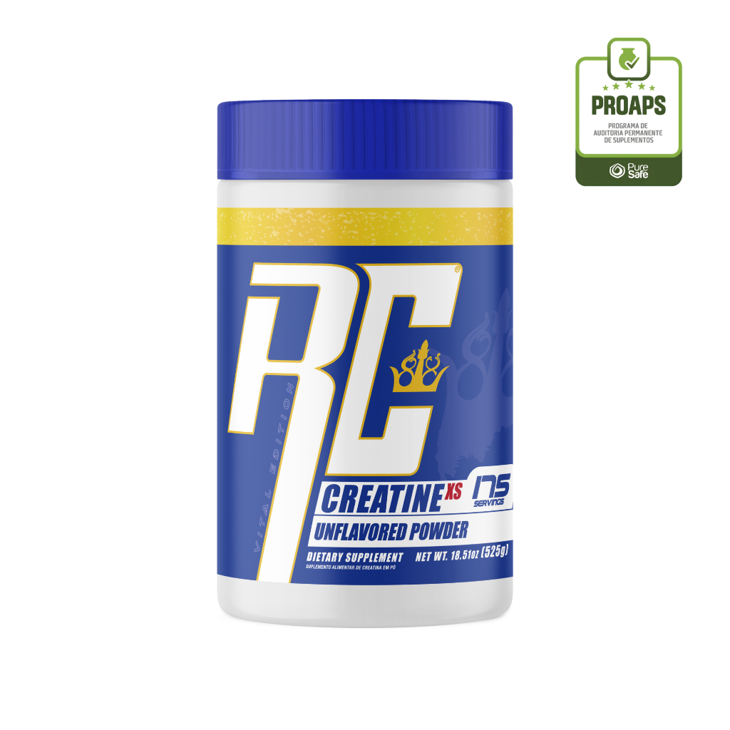 Creatina XS Ronnie Coleman 525g 175 Doses Creatina Monohidratada em Pó Sem Sabor Alta Pureza