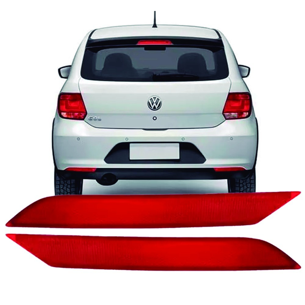 Par Refletor Parachoque Traseiro Gol G6 2013 A 2016
