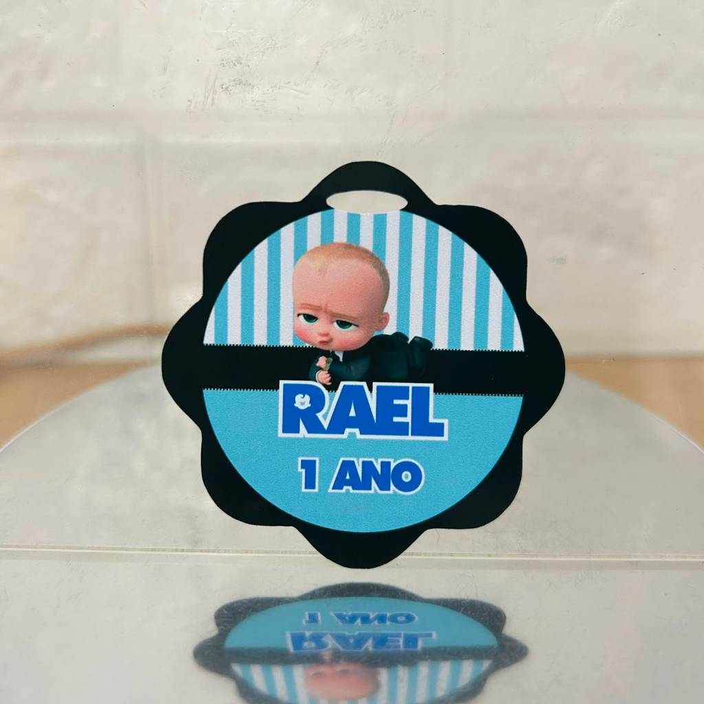 Lembrancinha Personalizada Tag com Furo O Poderoso Chefinho