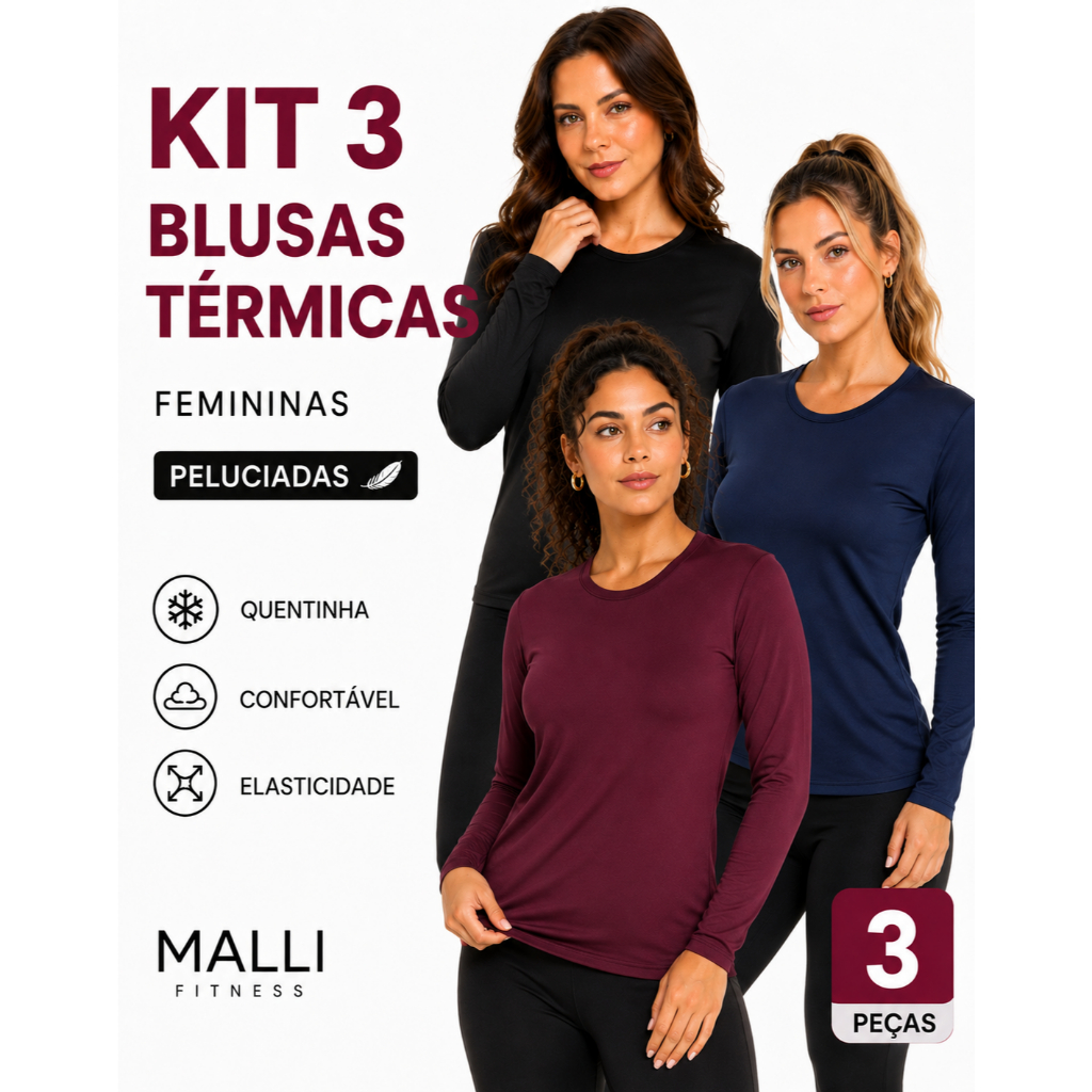 Kit 3 Blusas Térmicas