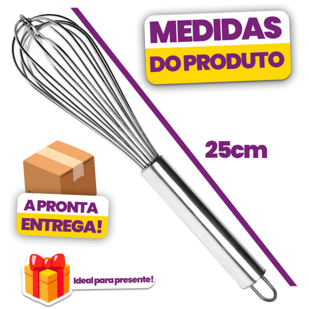 Kit Tigela Bowl 4 Litros Preta + Fouet Batedor de Ovos Inox 25cm Confeitaria Cozinha Super resistente — imagem 2 de 2
