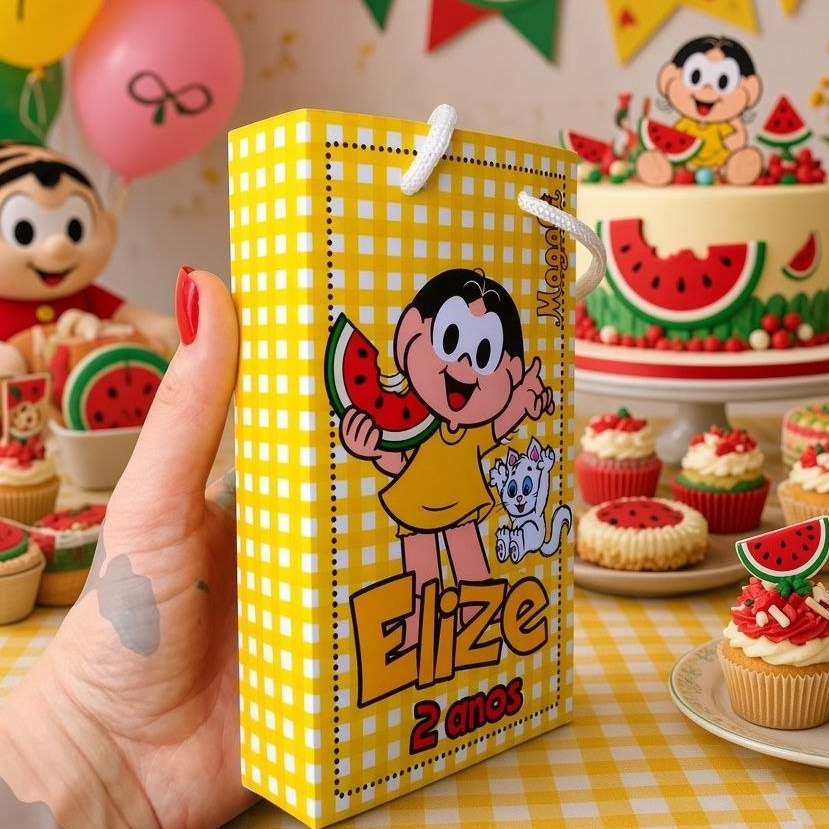 Sacolinhas(P) Surpresa Personalizadas (10x16cm) - Lembrancinhas aniversario Magali