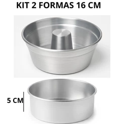 Kit Formas E Assadeira De Bolo E Pudim Redonda 16Nº 18Nº 20Nº Multiuso Varias Medidas