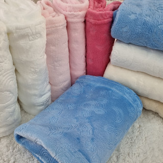 kit com 2 Mantas 3D Para Bebe Cobertor Menina Menino Alto Relevo  Mantinha Personalizada Maternidade