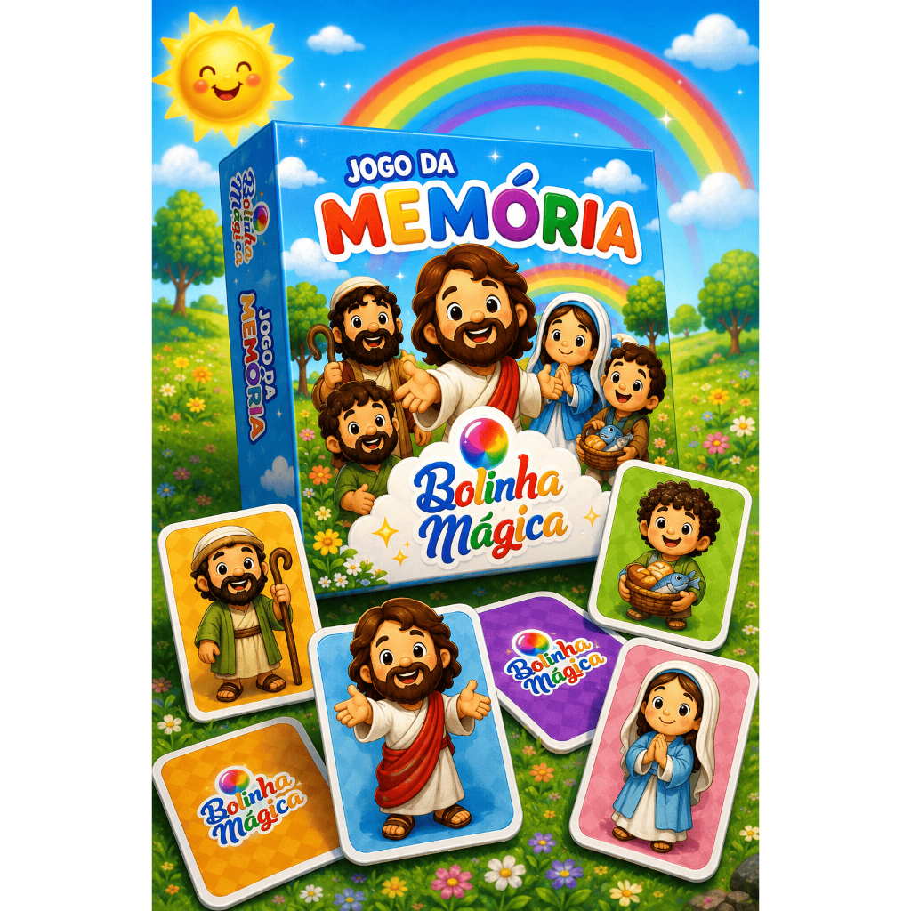 Kit 30 Jogo da Memória Jesus e Seus Amigos Apóstolos Maria Lembrancinha Festa Igreja Crianças Prenda