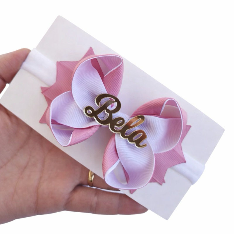 Laço amora invertido personalizado nome da bebe/criança