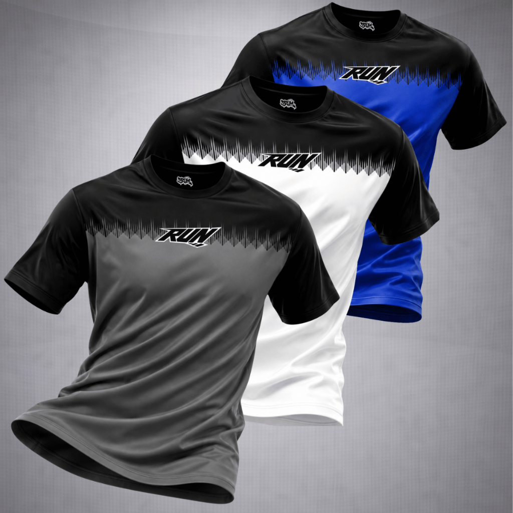 Kit 3 Camisetas Dry Fit Masculina Esportiva Academia Musculação Gym Treino