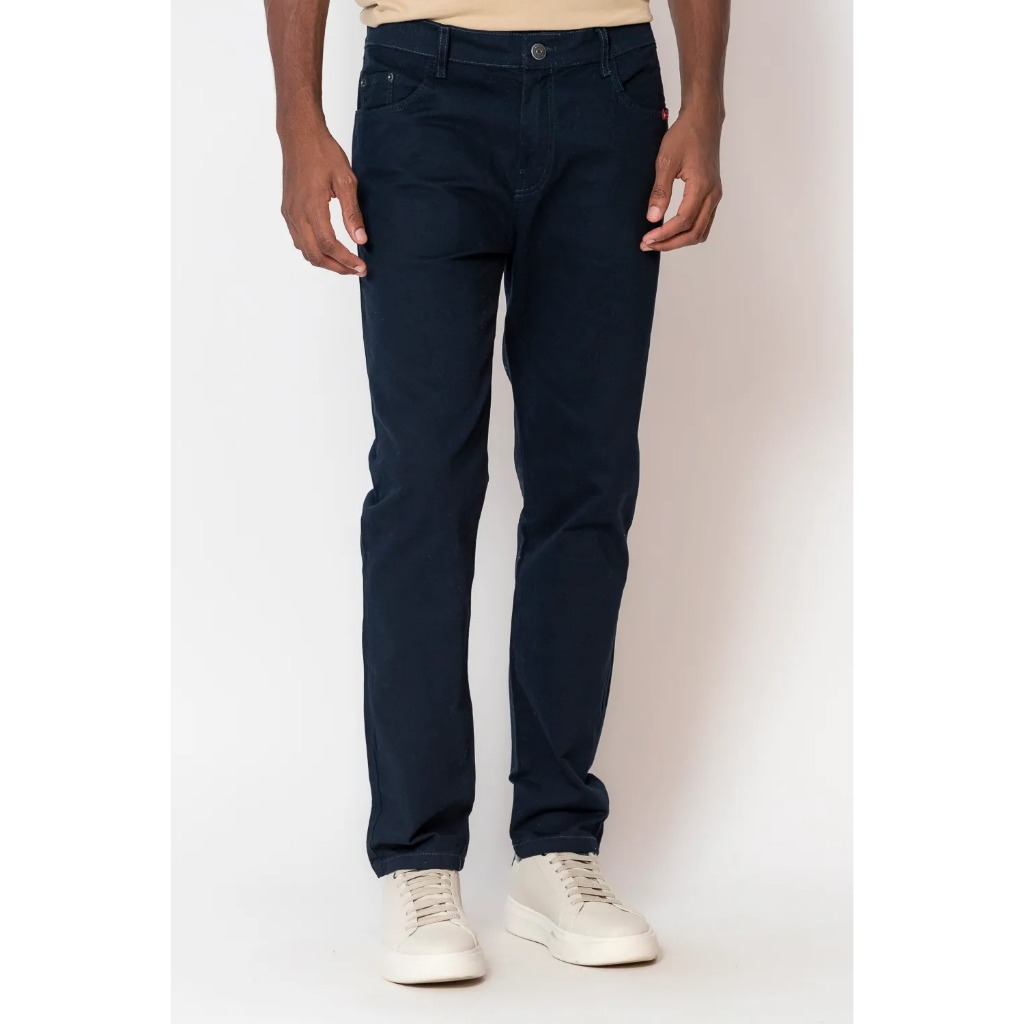 Calça Sarja Slim Masculina Polo Wear Azul Escuro