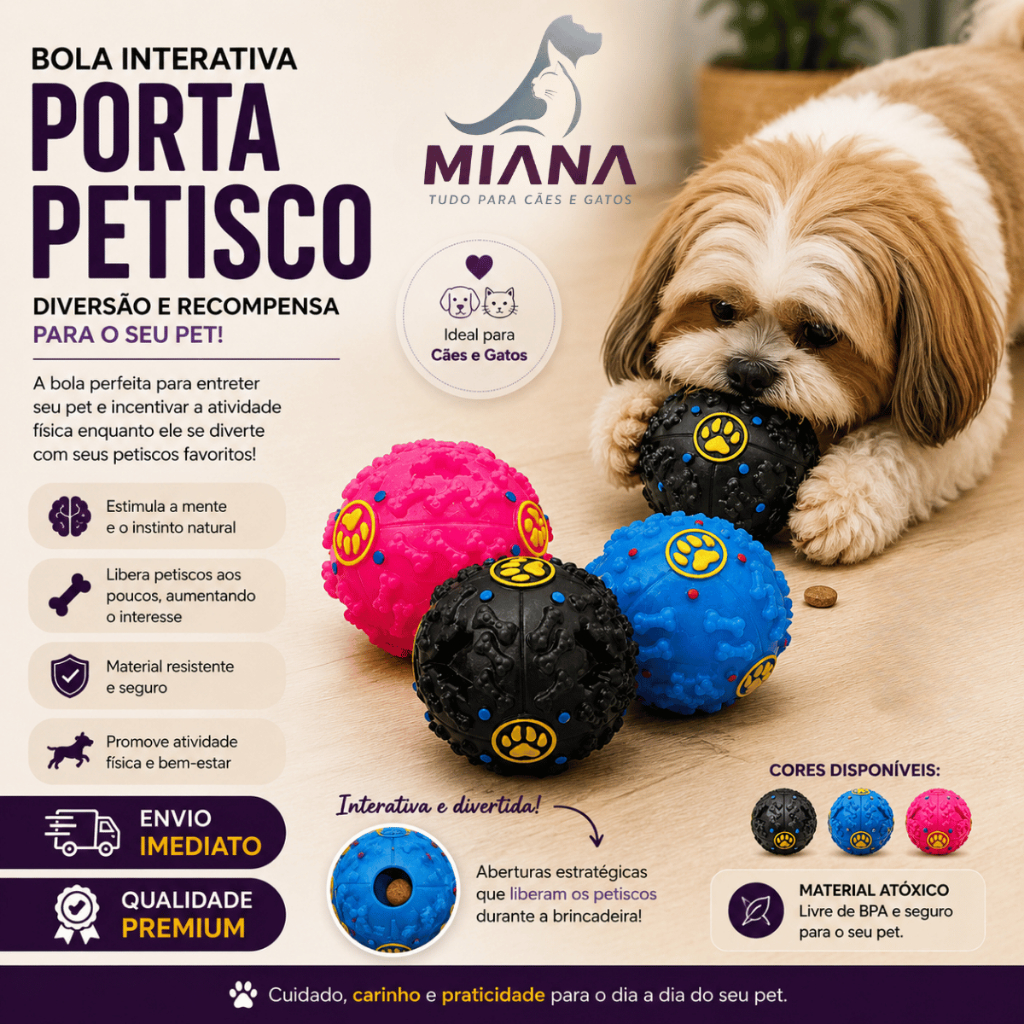 Bola Interativa Petisqueira Para CAHORRO Pets Brinquedo Dispensador De Ração Pet Animal Dog Gato