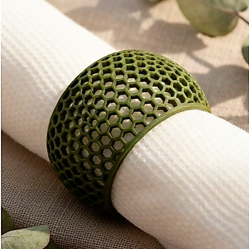 Kit 6 Aneis Mesa Posta Argola Porta Guardanapos Mesa Posta Elegante Textura Premium