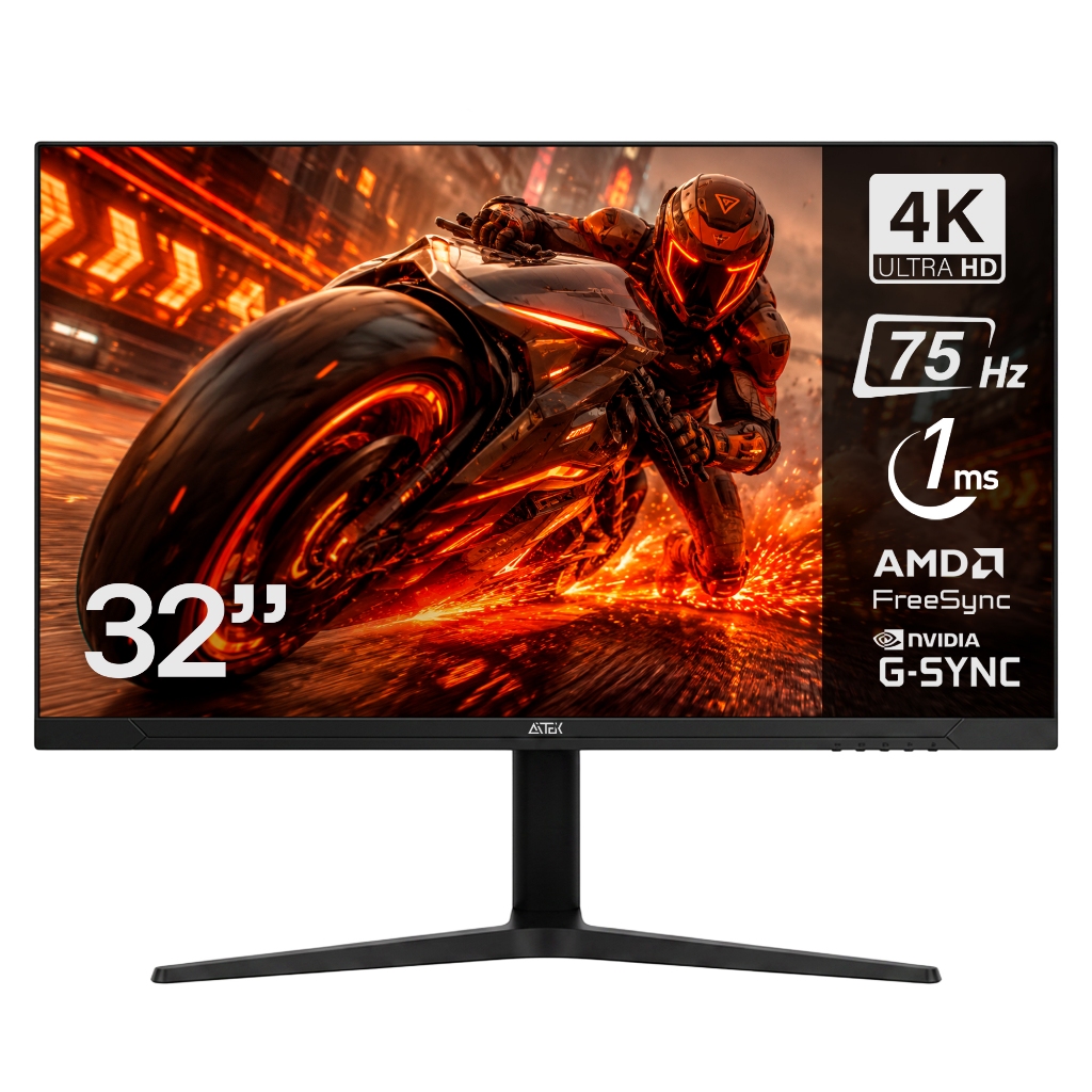 Monitor Gamer Aitek 32" 4K IPS 75Hz 1ms HDMI DP RGB M3240A Pro