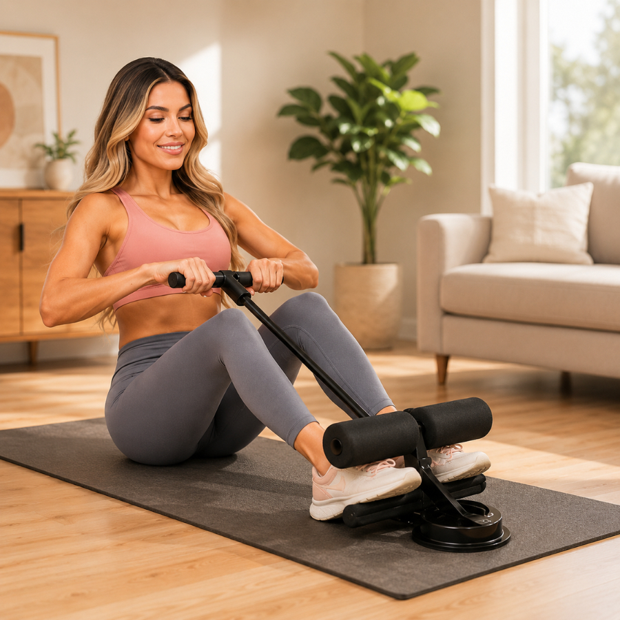 Aparelho Abdominal com Ventosa para Abdômen Definido Treino em Casa Fitness Ajustável