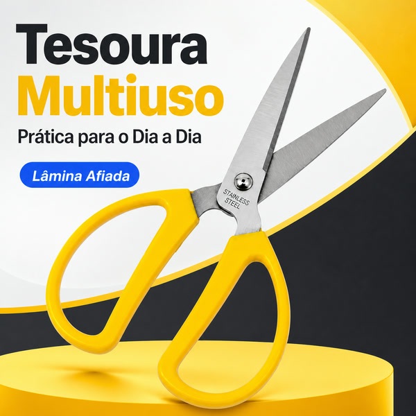 Tesoura Afiada Alça Confortável 15CM Alta Rigidez Material De Qualidade Resistente