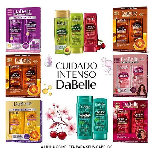 Dabelle Kit Shampoo 250ml e Condicionador 175ml SOS Crescimento-Abacate-Cachos da Onda-Oleo Magico
