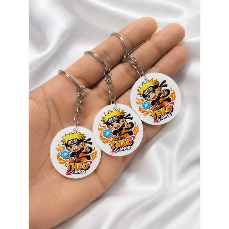 Chaveiro Personalizado Infantil 3cm em Resina com Nome | Lembrancinha Aniversário Festa Infantil Personagens Anime