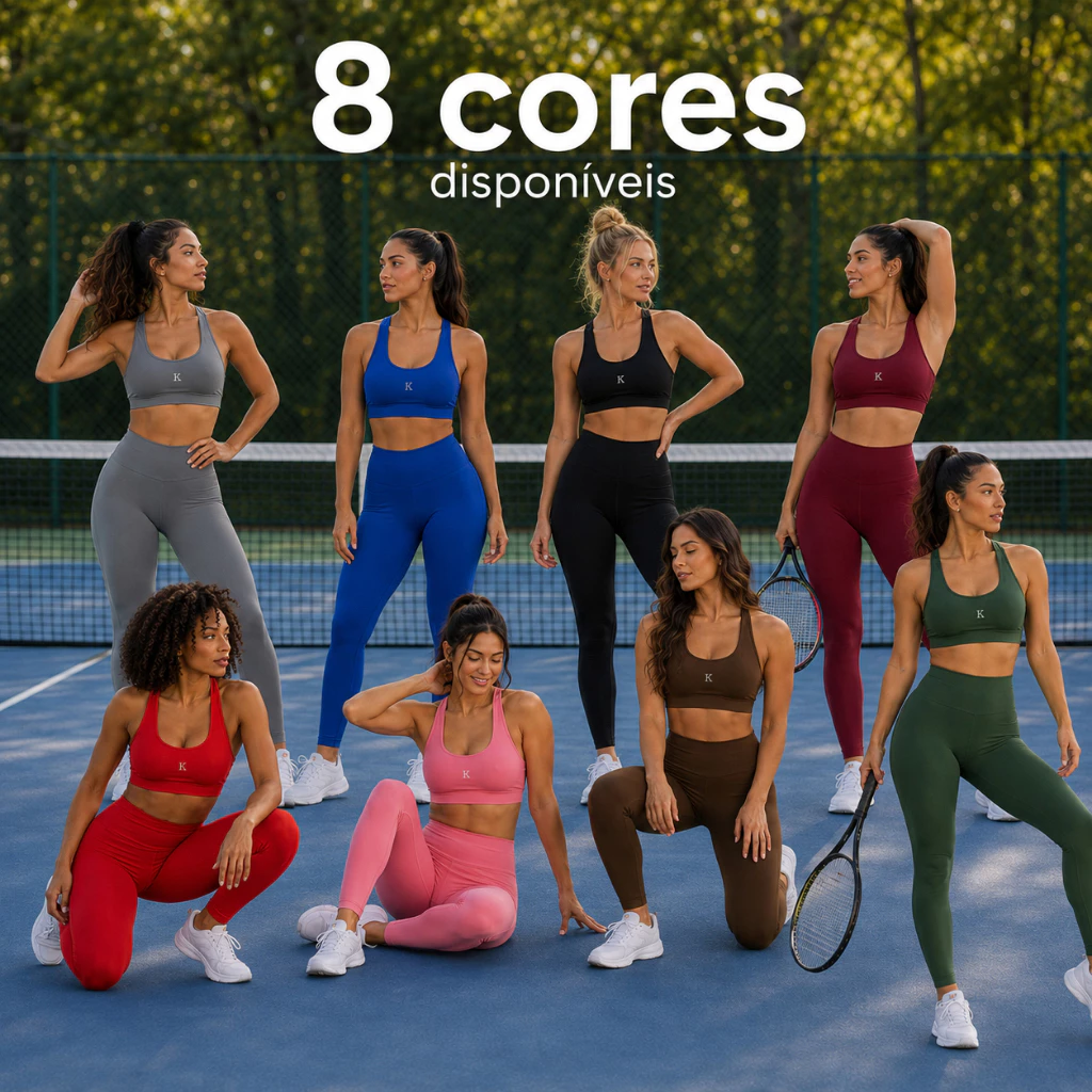 Conjunto Calça legging e Top zero transparência feminino variação de cores — imagem 1
