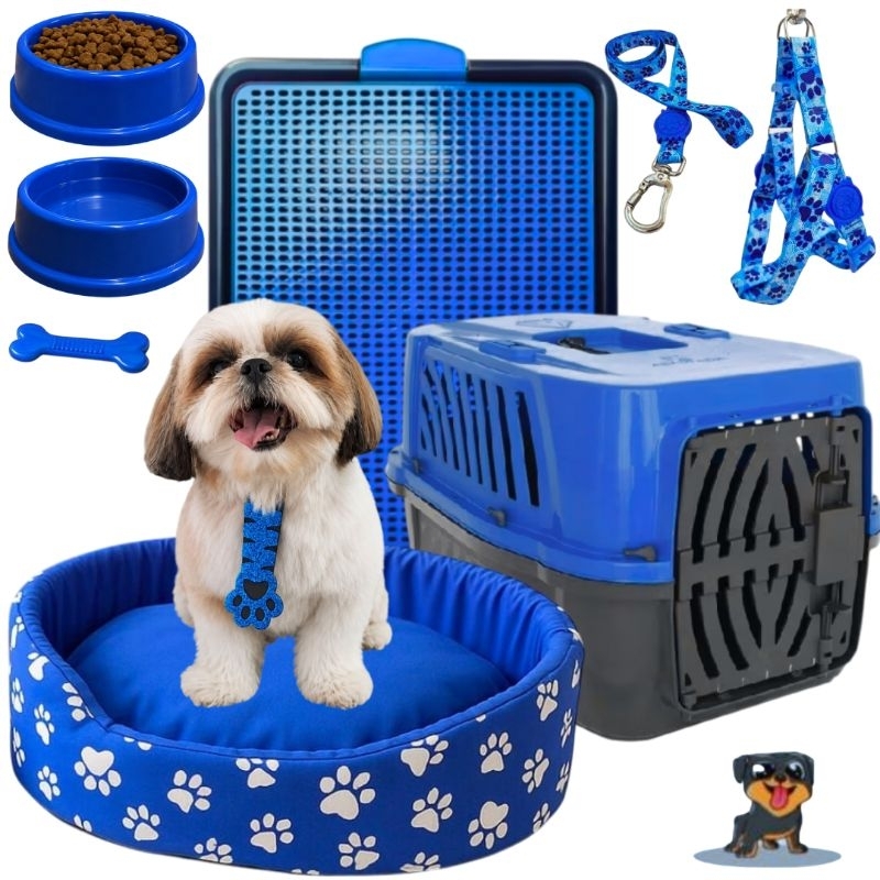 Kit cachorro Completo Cama Pet Transporte Para Pequeno