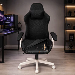Capa De Cadeira Gamer Luxo Ajustável Tamanho Universal Malha