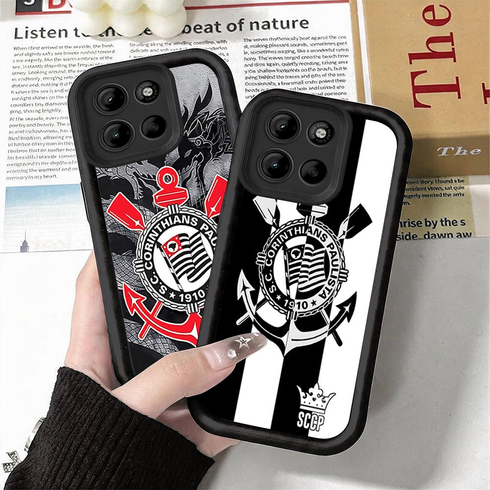 Capinha capa de silicone macia preta anti‑queda estampa para Moto G15 DL346 — imagem 2 de 2