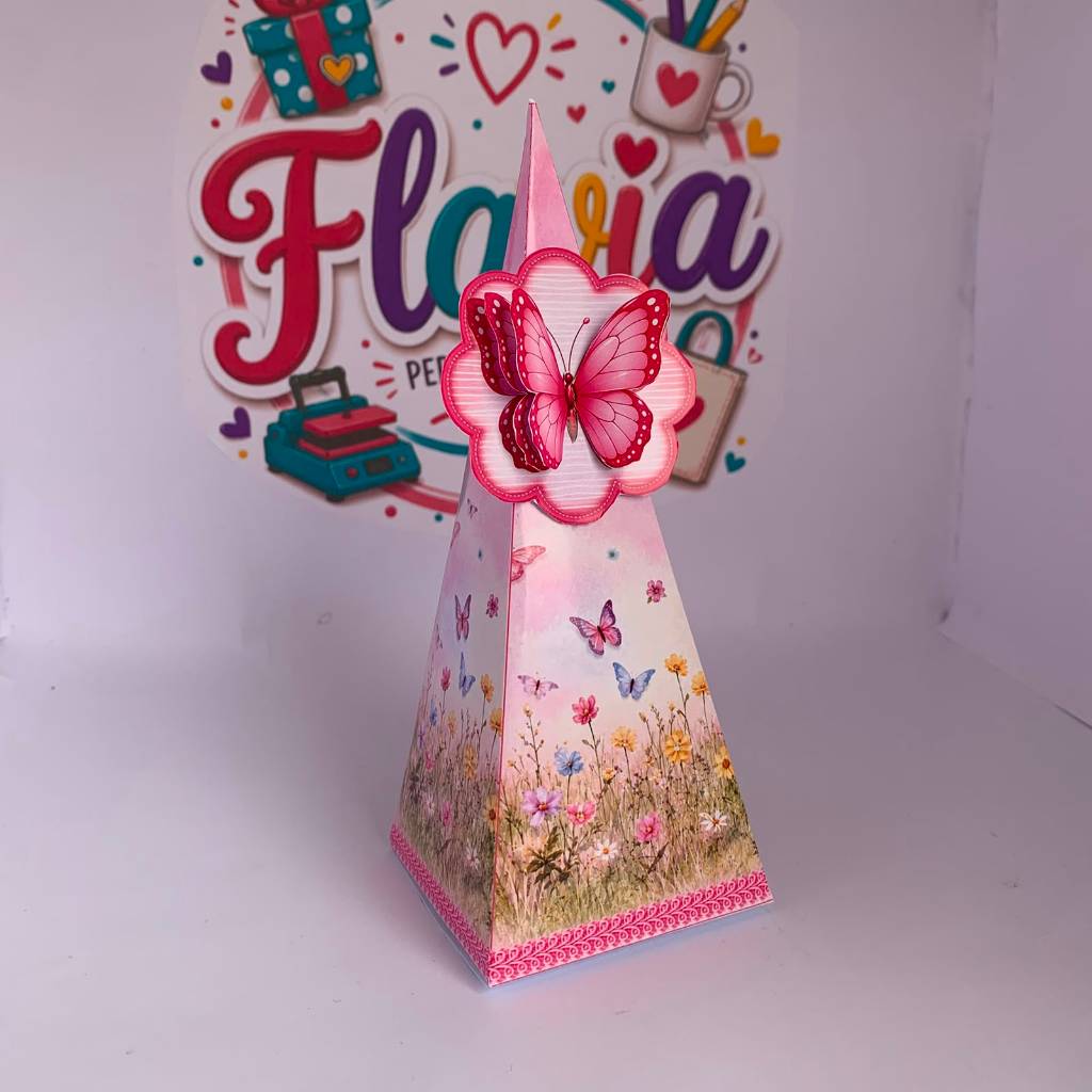 Caixinha Pirâmide Personalizada | Lembrancinha Festa Infantil | Aniversário | Tema à Escolha | Kit Festa