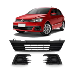 Kit Grade Parachoque Dianteiro Gol Voyage G7 2016 2017 Preto Fosco