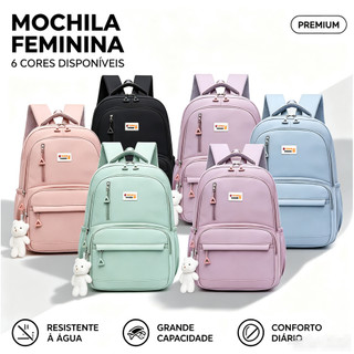 【Oferta Relâmpago da Loja】Mochila Bolsa Media casual nova e leve para estudantes do ens…