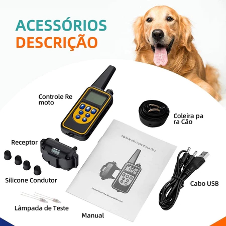 Dog Training Collar Waterproof Rechargeable with Remote Control 800M — imagem 2 de 2