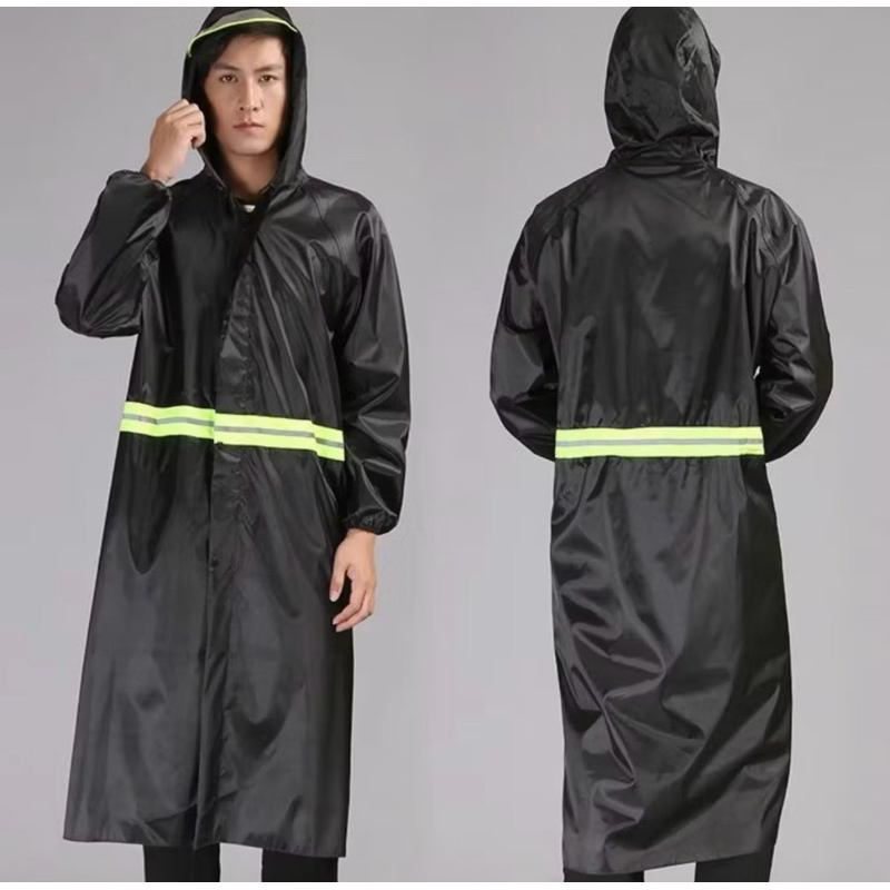 Capa de Chuva Impermeável com Refletivos para Trabalho, Motoqueiro, Motoboy e Uso Noturno