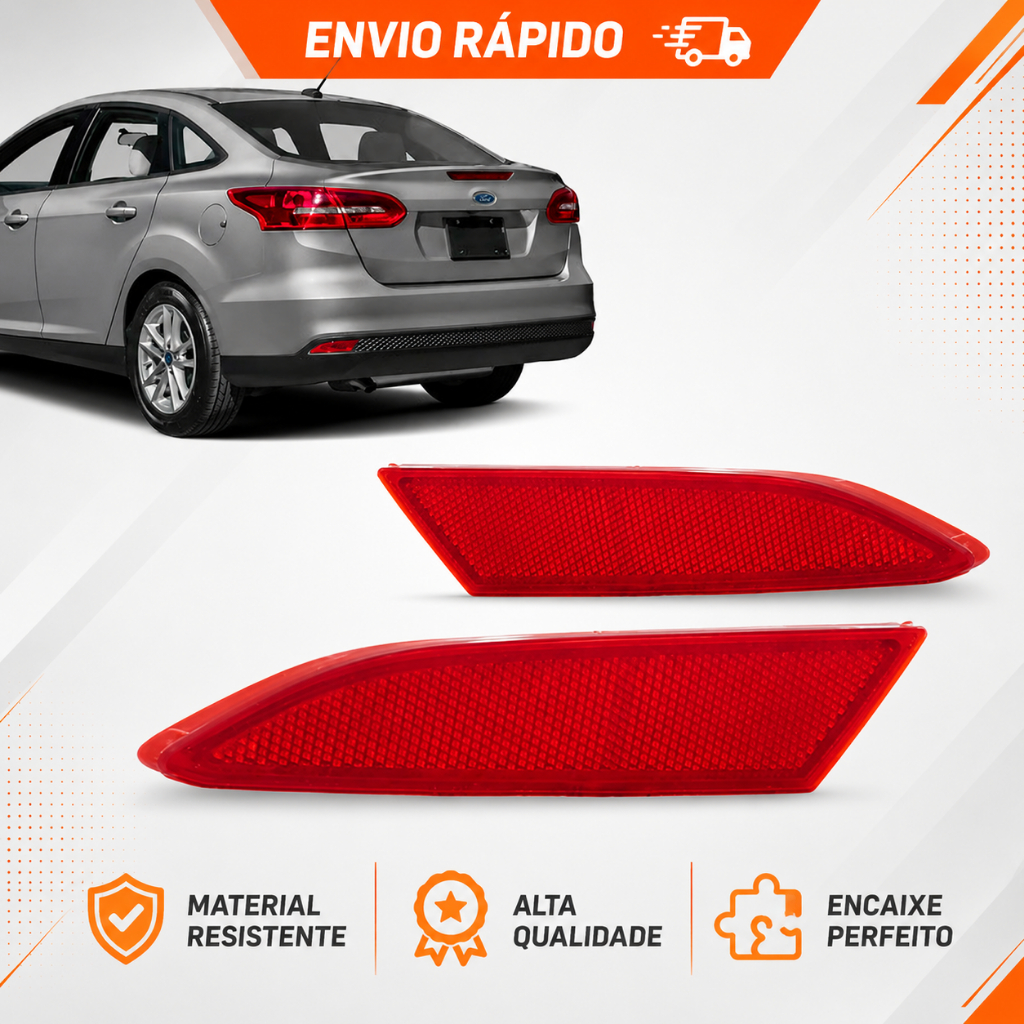 Refletor Parachoque Traseiro Ford Focus Sedan 2014 2015 A 2019