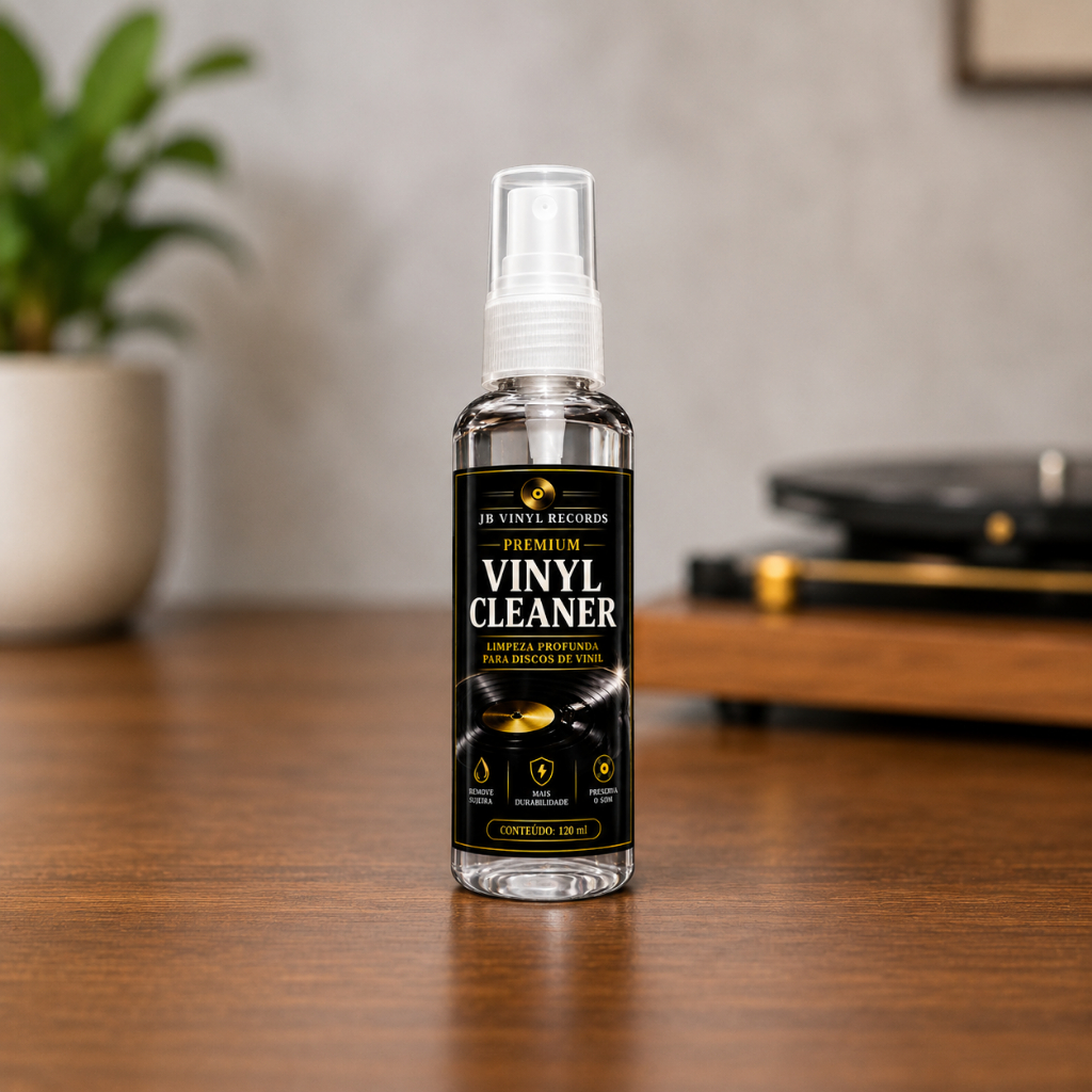 Spray Limpeza Vinil 60ml Antiestático Disco LP CD/DVD Cleaner Removedor Poeira Sulcos