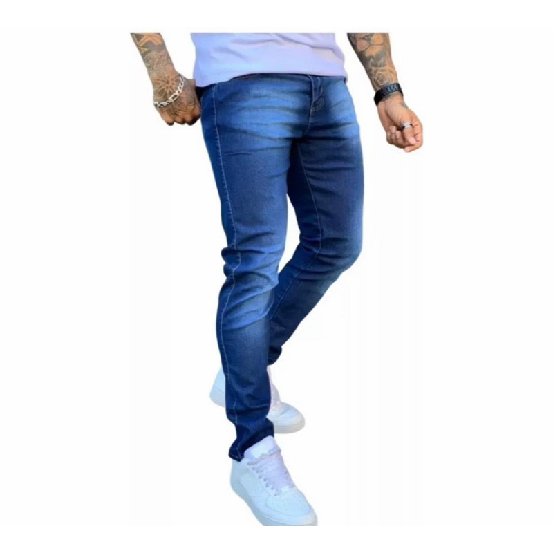 Calça Jeans Masculina Slim com Elastano e Lycra para Mais Conforto