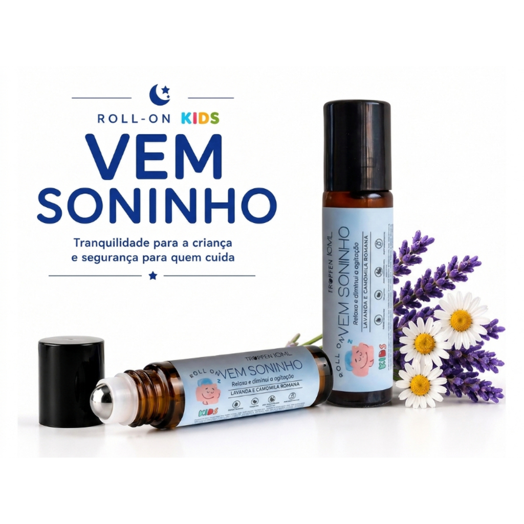Blend Roll-on Vem Soninho Óleo Essenciais Infantil Crianças Linha Kids 10 mL