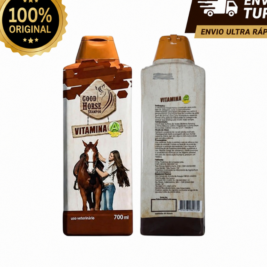 Shampoo Good Horse 700ml Cavalo Gold Vitamina A — imagem 2 de 2