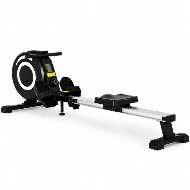 Simulador de Remo Magnético Dobrável 8 Níveis de Resistência Display LCD Ergométrico Até 120kg