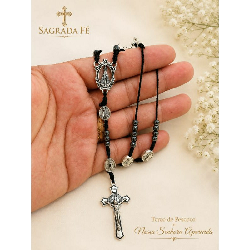Terço de Pescoço de Nossa Senhora Aparecida em Hematita