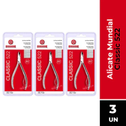 ALICATE DE CUTÍCULA CLASSIC MUNDIAL 522 - KIT C/3 UNIDADES