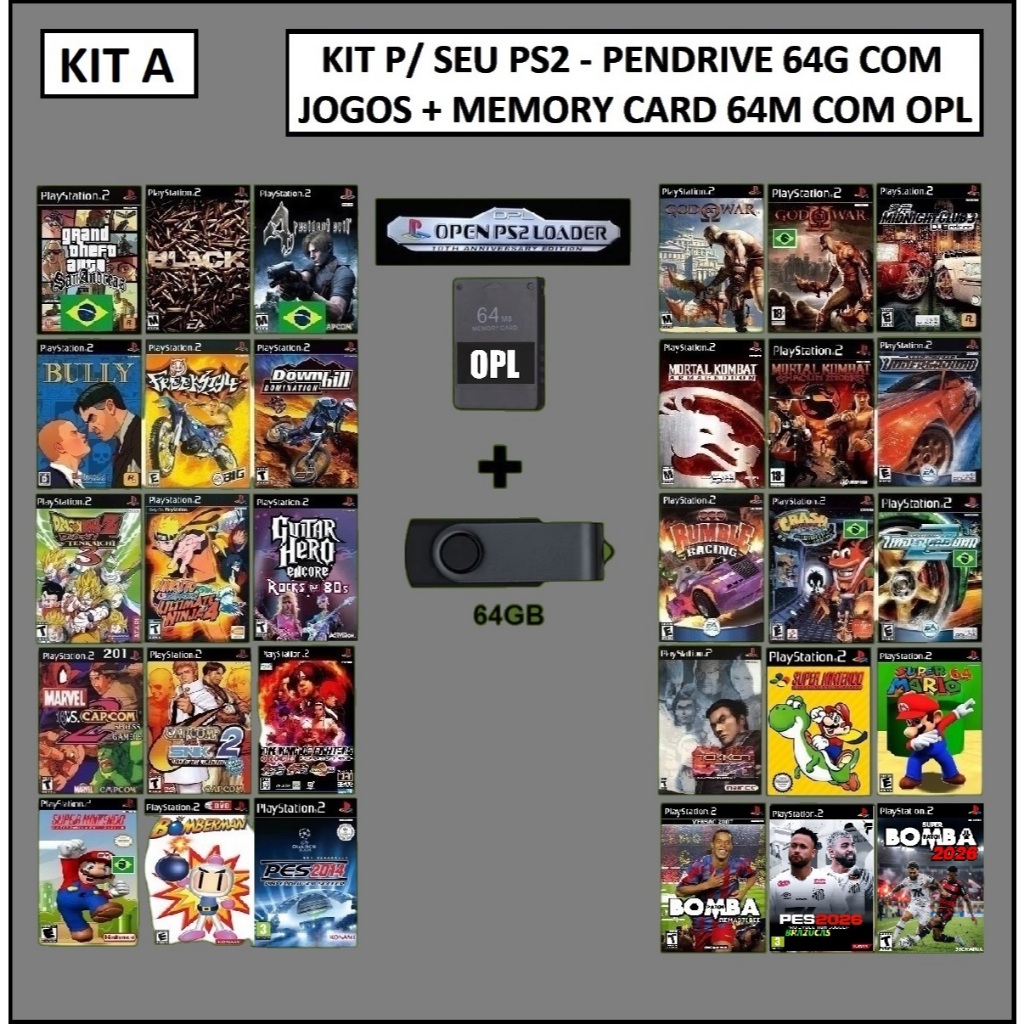 KIT OPL PARA SEU PS2 - LEIA A DESCRIÇÃO — imagem 2 de 2
