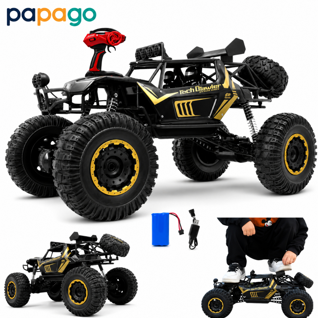 Carrinho Rc 4x4 Jeep Controle Remoto Gigante 1:8 Rockcrawler