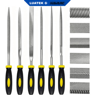 Kit 12 Limas Agulha LUATEK 150mm Jogo de Limas de Precisão para Metal Madeira Plástico LWJ-1977