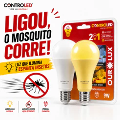 Lâmpada Led Inteligente 2 Em 1 Anti-inseto Controled Cor da luz Branco 110V/220V