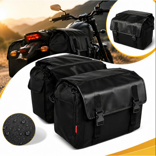 Bolsa Lateral Motocicleta Viagem Estrada Preto 40l Moto Preto