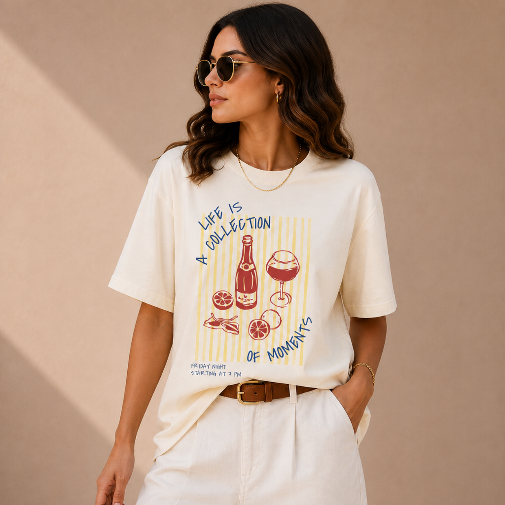 Blusa Camiseta Feminina Estampada Oversized | T-Shirt Soltinha Casual Fashion Manga Curta