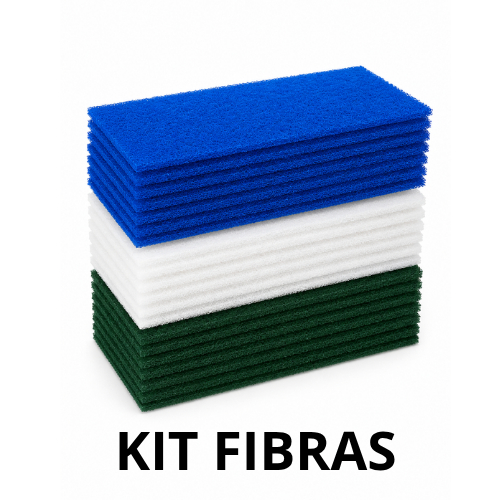 Kit Fibras de Limpeza Geral - Leve - Pesada - Porcelanato
