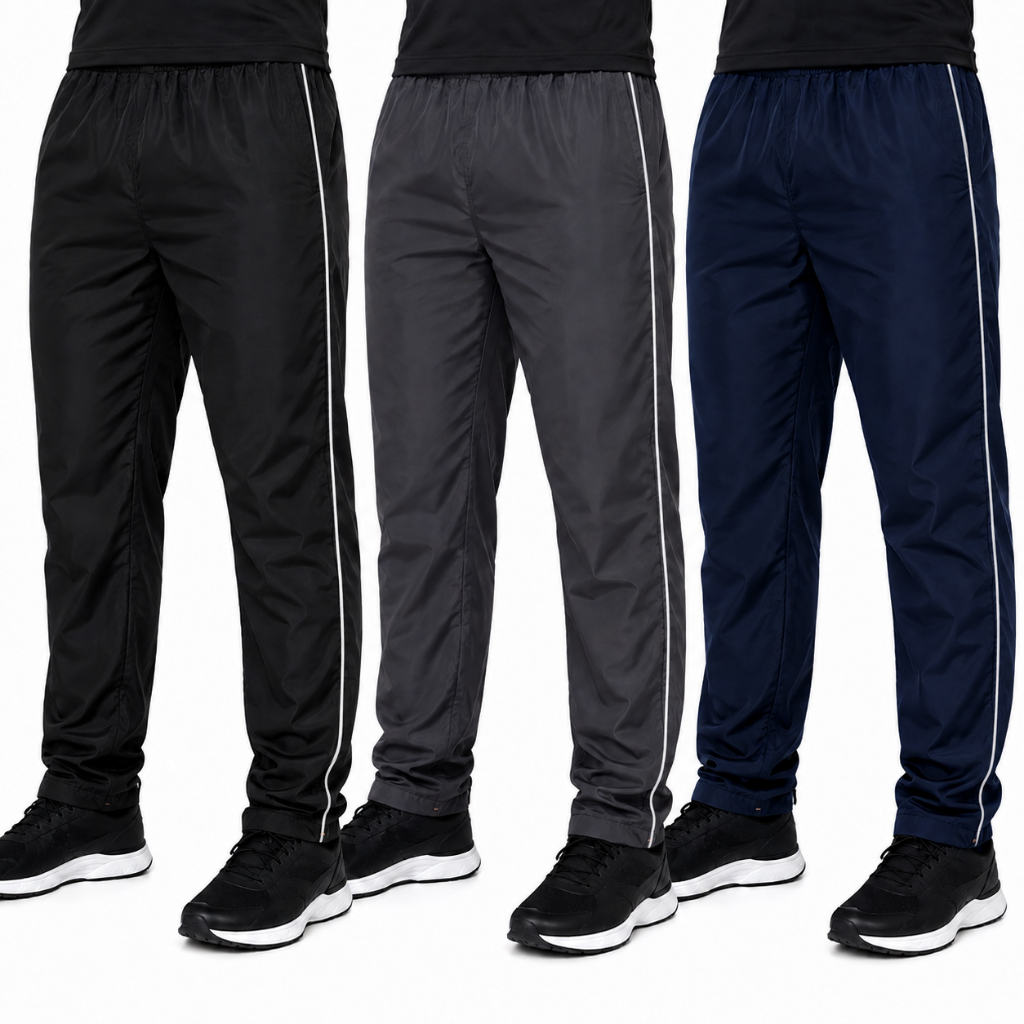 Kit 02/03 Calças Masculina Tactel Esportiva Básica Costura Reforçada