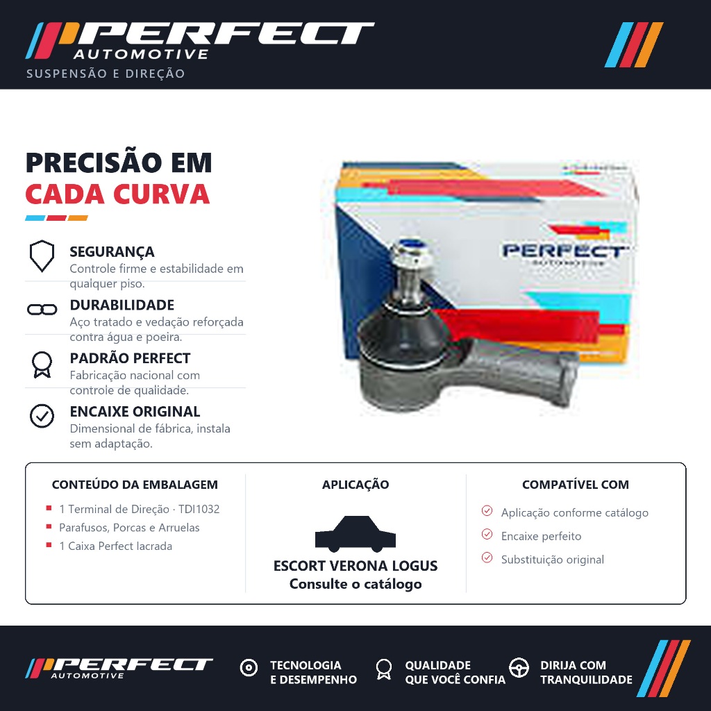 Terminal Direção Direito Escort Verona Logus Pointer – PERFECT TDI1032
