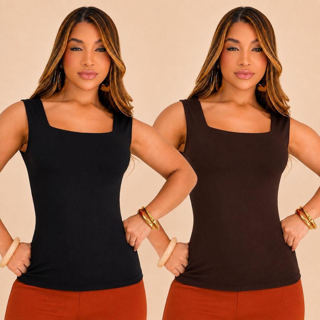 Kits 2 Blusas Feminina Moda Feminina poliamida frente dupla zero transparencia